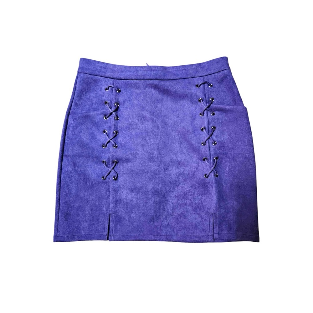 B2G1 FREE! Violet Suede Mini Skirt